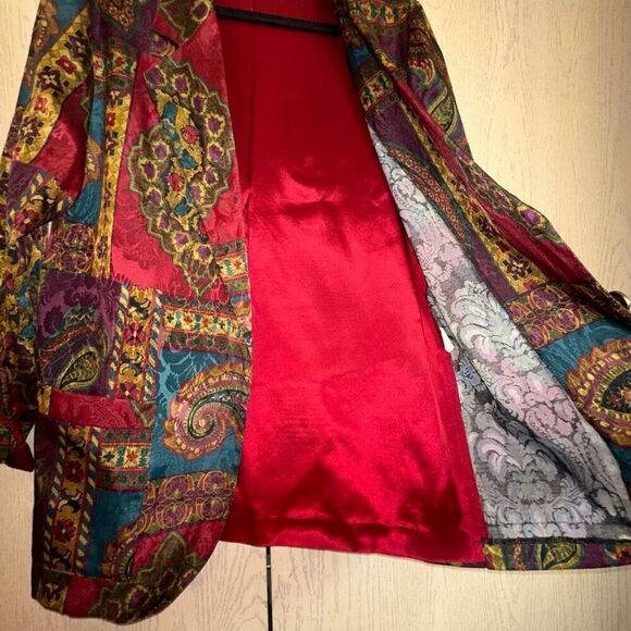 Danielle B 80s Oversized Multicolor Boyfriend Jacket - Picture 4 of 5